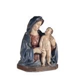 A polychrome stucco of the Madonna with Child by a sculptor close to Jacopo della [...]