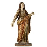 A wooden sculpture of a Saint, Neapolitan school, early 16th century - La bella [...]