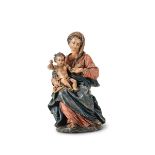 A Madonna with Child in polychrome terracotta. From the circle of Giuseppe Maria [...]