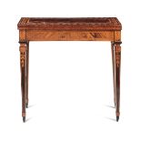 A game table in carved and veneered wood, end of the 18th century - piano a libro con [...]