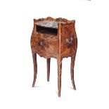 A nightstand, veneered and inlaid with a four-leaf clover decor, Genoa half of the [...]