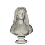 A female figure in white marble. Antonio Tantardini (Milan 1829 - 1879), Milan second [...]