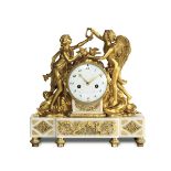 An important Louis XVI clock, Sauvajot a Paris, 1790 ca. - Cassa in marmo bianco e [...]