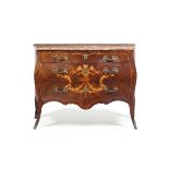 A rare chest with a glass-door cabinet, veneered and inlaid in rosewood and bois de [...]