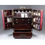 A 19th Century Apothecary's mahogany cabinet by Springweller & Co. of London, with brass flush