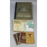 Three German Employment Identification Documents (Deutsches Reich Arbeitsbuch - First Style), a