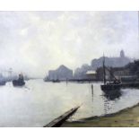 ARR Campbell Archibald Mellon (1876-1955) - Oil painting - "Yarmouth - Early Morning" - River