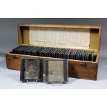 A 19th Century boxed collection of black and white glass plate negatives of Napoleonic interest,
