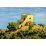 Margaret Barnard (1900-1992) - Four oil paintings - "Farm House, Ravello", 10ins x 14ins,