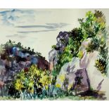 Robert McKechnie (1894 - 1975) - Eight watercolours including - "Mountain Landscape", 13.25ins x