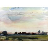 Robert McKechnie (1894-1975) - Three watercolours - "Evening Light, Near Rye", 11.75ins x 16.