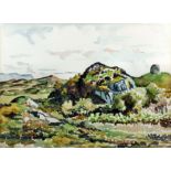 Robert MacKechnie (1894 - 1975) - Four watercolours - "On Mull", 13ins x 18ins, "Shore Scene, Iona",