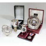 An Elizabeth II silver and silver gilt "Golden Jubilee" goblet, 4.5ins high, No. 26 of a limited