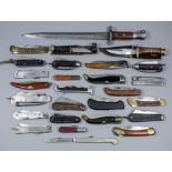 A collection of twenty-six knives including an example by J.Rodgers & Sons of Norfolk Street,