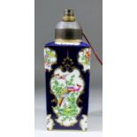 A 19th Century Samson square vase enamelled in colours in the "Worcester" manner, with exotic