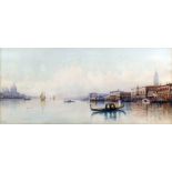 M. Martino (19th/20th Century) - Watercolour - Grand Canal, Venice, 11ins x 24ins, signed, in gilt