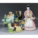 Three Beswick pottery figures comprising - "Gentleman Pig", 6ins high, "Huntsman Fox", 5.75ins high,