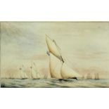 19th Century English School - Pair of watercolours - Marine scene showing the sailing ships "