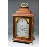 A mahogany bracket clock containing 18th Century movement by Thomas Hill of Fleet Street, London,
