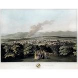 John Clark (fl. late 18th/early 19th Century) - Coloured aquatint - "The Town of Falkirk", 15ins x