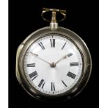 A late 18th Century silver pair cased verge pocket watch by William Graham of London, No. 1910,