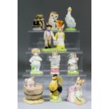 Ten Beswick pottery Beatrix Potter figures - "Sally Henny Penny", 4ins high, "Yock-Yock in the Tub",