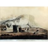 Francis Jukes (1747-1812) after E. Days - Colour aquatint - "Dover Castle from the Beach",