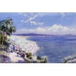 Charles Edward Rowbotham (1856-1921) - Watercolour - "Bay of Naples from Salerno" - Coastal