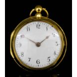 A late 18th Century gilt metal pair cased verge pocket watch by Richardson of London, No.722, the