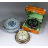 A Pilot MK 3 ships compass in grey finish by Observator of Rotterdam, with gimbal lugs (uncased),