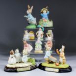 Five Beswick pottery Beatrix Potter figures - "Peter and Benjamin Picking Apples" (No.999 of