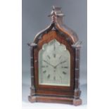 An early Victorian rosewood cased mantel clock by Kleyser & Co., 66 High Street, Boro', London