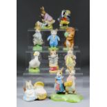 Ten Beswick pottery Beatrix Potter figures - "Tom Kitten", 3.75ins high, "Mr Benjamin Bunny", 4.5ins