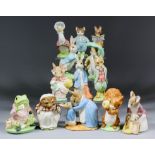 Twelve Beswick Ware pottery Beatrix Potter figures from a limited edition of 1947, - "Peter