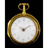 An 18th Century gilt metal pair cased verge pocket watch by John Southwell of London, No.2027, the