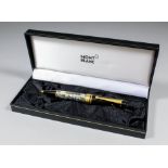 A Mont Blanc "Alexandre Dumas" (limited edition) roller ball pen, cased Note: This edition was