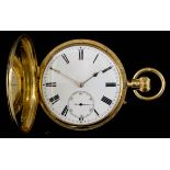 A George V 18ct gold full hunting cased keyless lever pocket watch by J. Dyer & Sons of Regent's