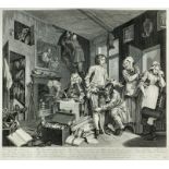 William Hogarth (1697-1764) - A collection of sixty engravings, including - "The Rake's Progress",