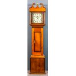 A 19th Century oak and mahogany banded longcase clock by Robert Summerhaye of Taunton, the 11ins