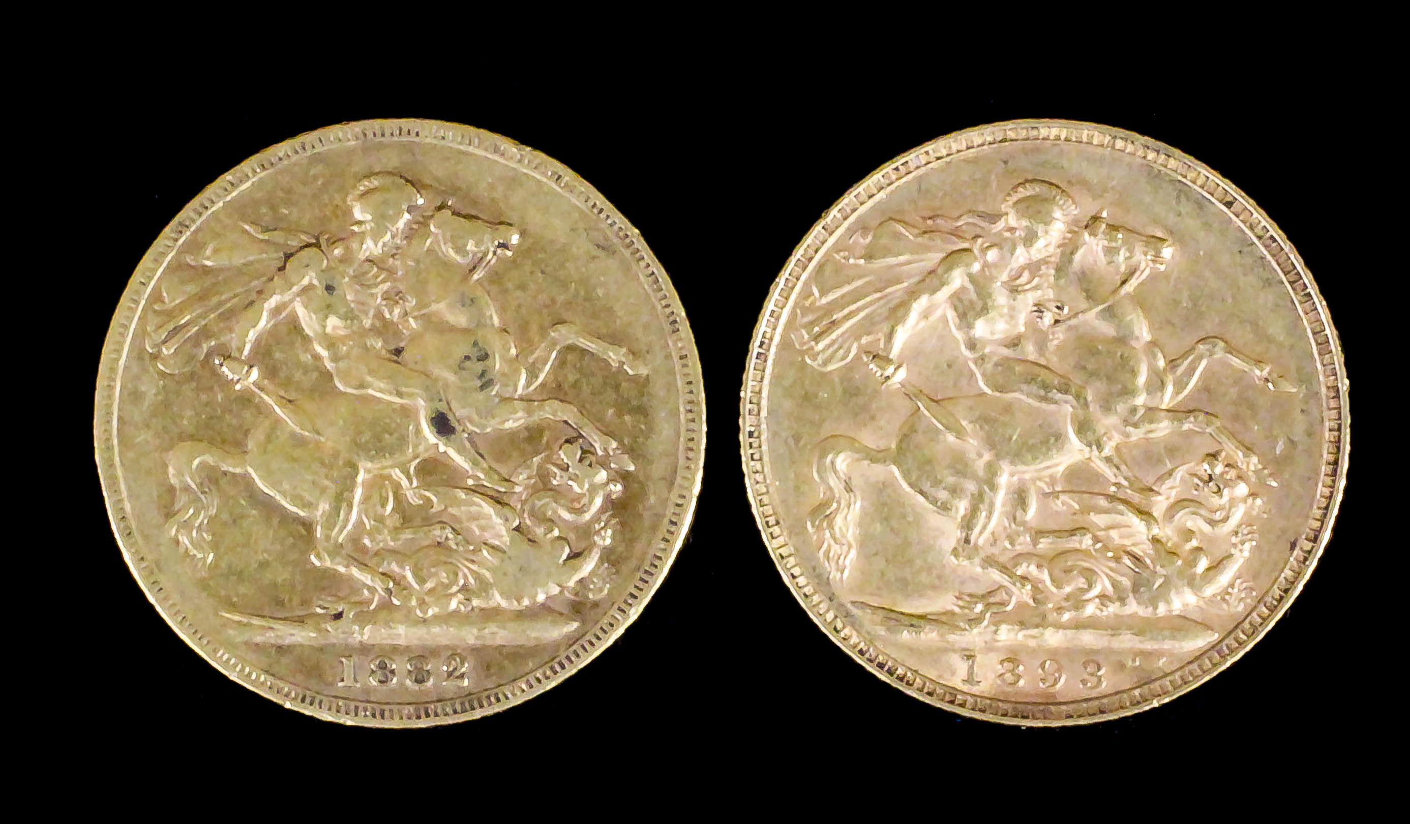 A Victoria 1882 (Young Head) Sovereign (Melbourne Mint), (Fair/Fine - with edge knocks), and