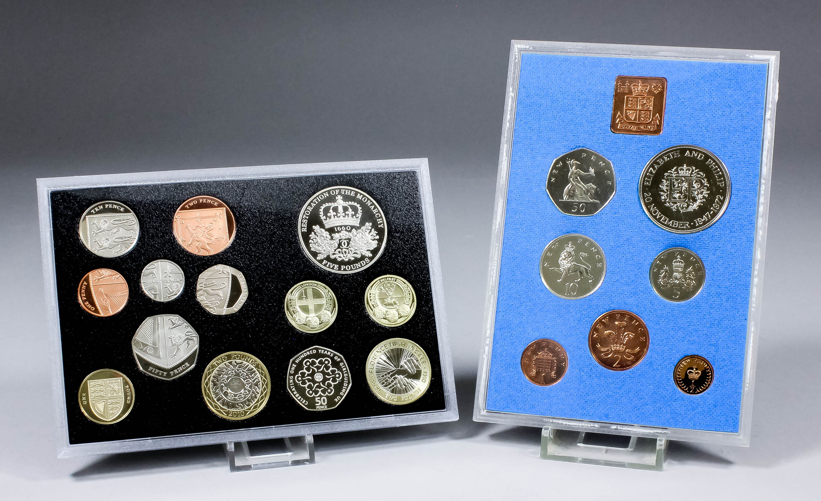 A collection of thirty nine Elizabeth II proof coin sets for the years 1972-2010 (all contained in