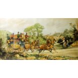 Dorothy Hardy (19th/20th Century) - Coloured print - "Autumn" - Royal Mail stagecoach with