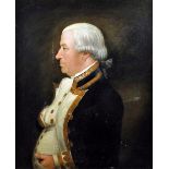 Late 18th Century British school - Oil painting - Half-length portrait of a Merchant Naval