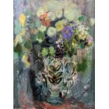 *** Margaret Ross Hislop (1894-1972) - Oil painting - "Summer Flowers in a Victorian Vase", board