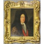 Style of Hyacinthe Rigaud (1675-1745) - Oil painting - Late 17th Century half-length portrait of
