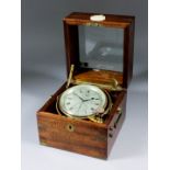 A 20th Century mahogany cased two day marine chronometer by Kelvin, White & Hutton, 11 Billiter