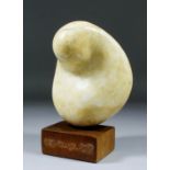 Style of Barbara Hepworth (1903-1975) - White alabaster sculpture - "The Dove", 7ins high (