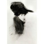 Paul Cesar Helleu (1859-1927) - Drypoint etching- "La Duchesse de Marlborough" - Head of a young