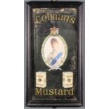An early 20th Century Colman's Mustard advertising mirror, the centre with printed portrait of Queen