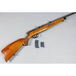 A .22 LR calibre semi automatic rifle by Krico of Germany, Serial No. 266546, 22ins blued steel